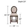55 Downing Street Aiden 24" High Walnut and Linen Counter Stool