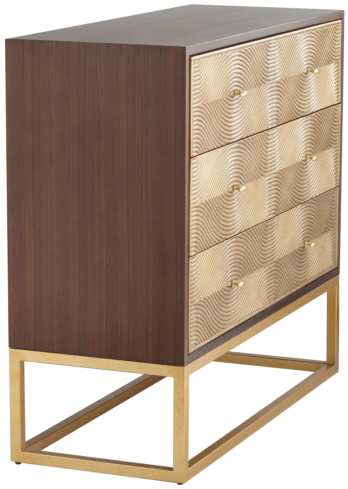 55 Downing Street Alban 39" Wide Modern Luxe 3-Drawer Chest in scene