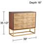 55 Downing Street Alban 39" Wide Modern Luxe 3-Drawer Chest in scene