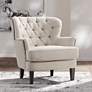 55 Downing Street Asher Brussels Linen Accent Chair in scene