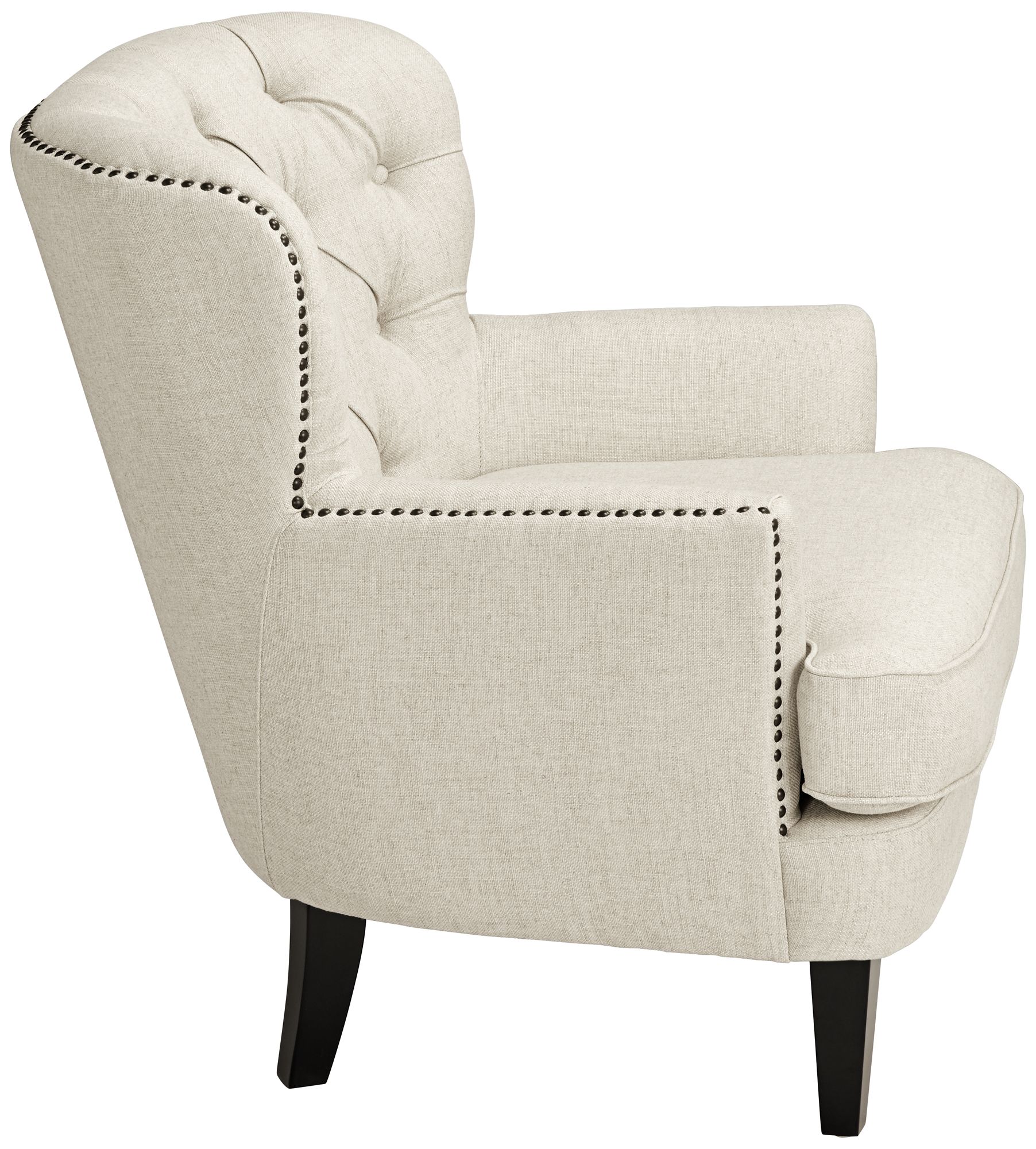 55 Downing Street Asher Brussels Linen Accent Chair in scene