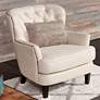 55 Downing Street Asher Brussels Linen Accent Chair in scene