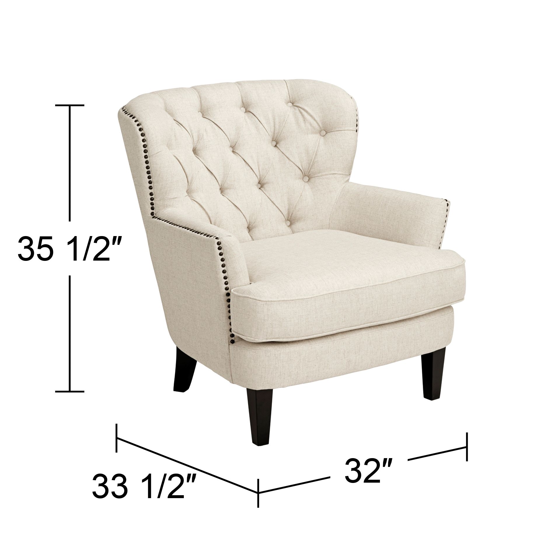 55 Downing Street Asher Brussels Linen Accent Chair in scene