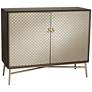 2_55 Downing Street Auric 35 1/2" Wide Mahogany and Brass Modern Cabinet