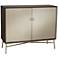 55 Downing Street Auric 35 1/2" Wide Mahogany and Brass Modern Cabinet
