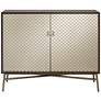 7_55 Downing Street Auric 35 1/2" Wide Mahogany and Brass Modern Cabinet more views