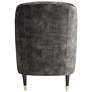 55 Downing Street Austen 28" Wide Tufted Charcoal Gray Velvet Armchair in scene