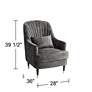 55 Downing Street Austen 28" Wide Tufted Charcoal Gray Velvet Armchair in scene