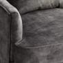 6_55 Downing Street Austen 28" Wide Tufted Charcoal Gray Velvet Armchair more views