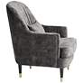 55 Downing Street Austen 28" Wide Tufted Charcoal Gray Velvet Armchair in scene