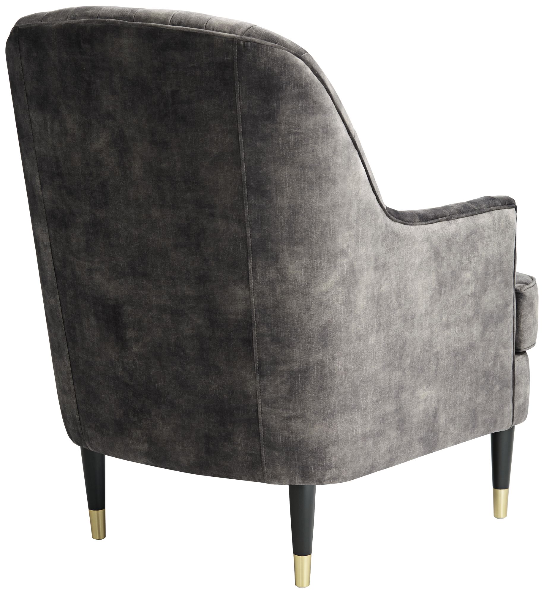 55 Downing Street Austen 28" Wide Tufted Charcoal Gray Velvet Armchair in scene