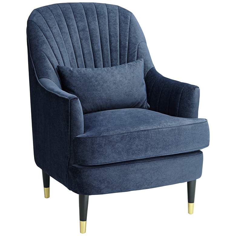 Image 3 55 Downing Street Austen 28" Wide Tufted Navy Blue Velvet Armchair