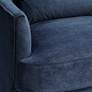 6_55 Downing Street Austen 28" Wide Tufted Navy Blue Velvet Armchair more views