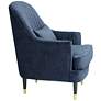 55 Downing Street Austen 28" Wide Tufted Navy Blue Velvet Armchair in scene