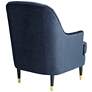 55 Downing Street Austen 28" Wide Tufted Navy Blue Velvet Armchair in scene
