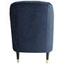 55 Downing Street Austen 28" Wide Tufted Navy Blue Velvet Armchair in scene