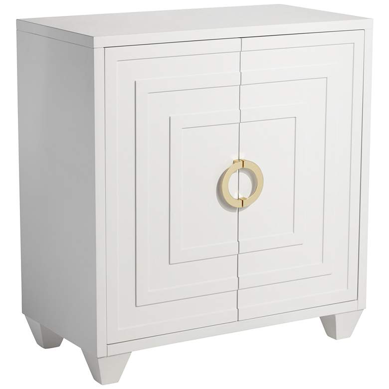 Image 3 55 Downing Street Bertolli 30" Wide White Modern Luxe Accent Cabinet
