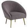 2_55 Downing Street Bree 28 1/4" Wide Modern Gray Fabric Accent Chair