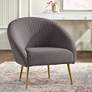 1_55 Downing Street Bree 28 1/4" Wide Modern Gray Fabric Accent Chair