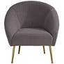 7_55 Downing Street Bree 28 1/4" Wide Modern Gray Fabric Accent Chair more views