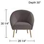 55 Downing Street Bree 28 1/4" Wide Modern Gray Fabric Accent Chair