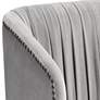 4_55 Downing Street Caroline 24" Wide Gray Velvet Pleat Modern Armchair more views