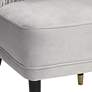 5_55 Downing Street Caroline 24" Wide Gray Velvet Pleat Modern Armchair more views