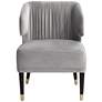 6_55 Downing Street Caroline 24" Wide Gray Velvet Pleat Modern Armchair more views