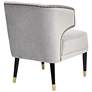 55 Downing Street Caroline 24" Wide Gray Velvet Pleat Modern Armchair in scene