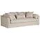 55 Downing Street Chateau 98 3/4" Wide Linen Fabric Slipcover Sofa