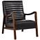 55 Downing Street Columbe Brown Faux Leather Modern Lounge Arm Chair