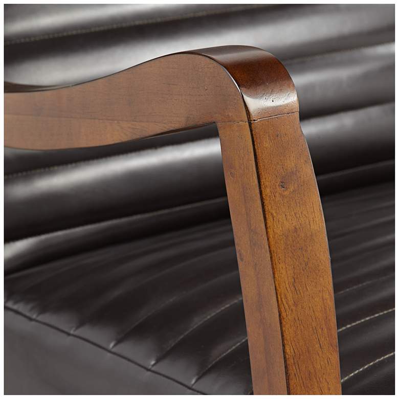Image 7 55 Downing Street Columbe Brown Faux Leather Modern Lounge Arm Chair more views