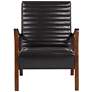 55 Downing Street Columbe Brown Faux Leather Modern Lounge Arm Chair in scene