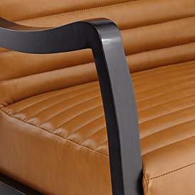 Image5 of 55 Downing Street Columbe Camel Faux Leather Modern Lounge Chair more views