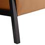 55 Downing Street Columbe Camel Faux Leather Modern Lounge Chair in scene