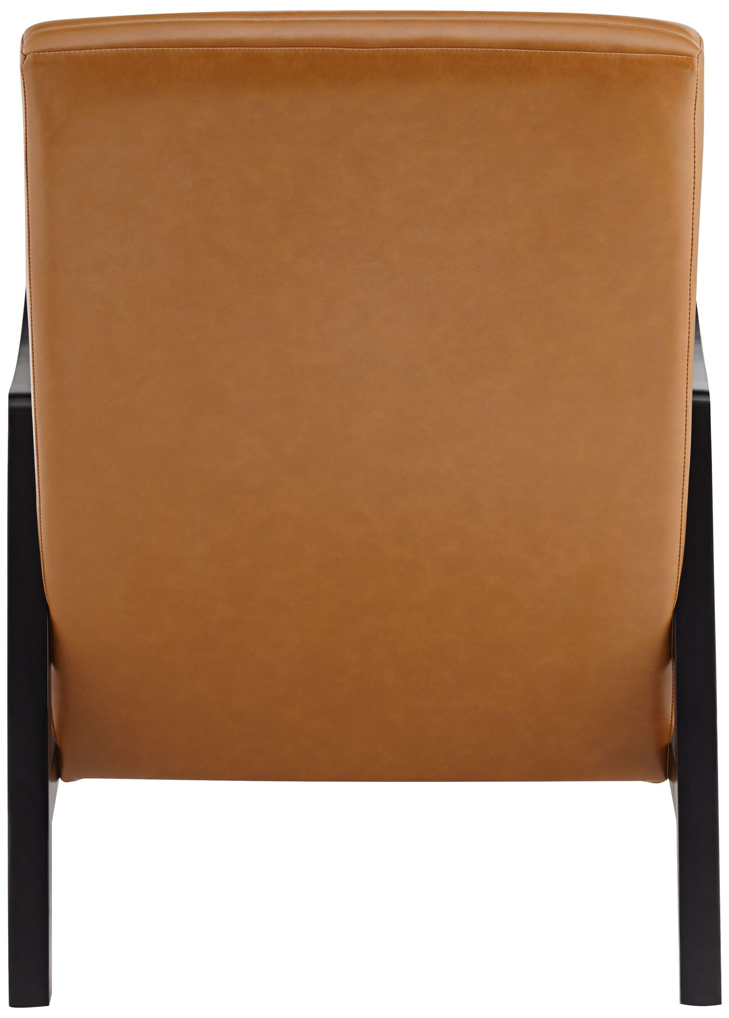 55 Downing Street Columbe Camel Faux Leather Modern Lounge Chair in scene