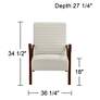 55 Downing Street Columbe Soft Cream Fabric Modern Lounge Arm Chair