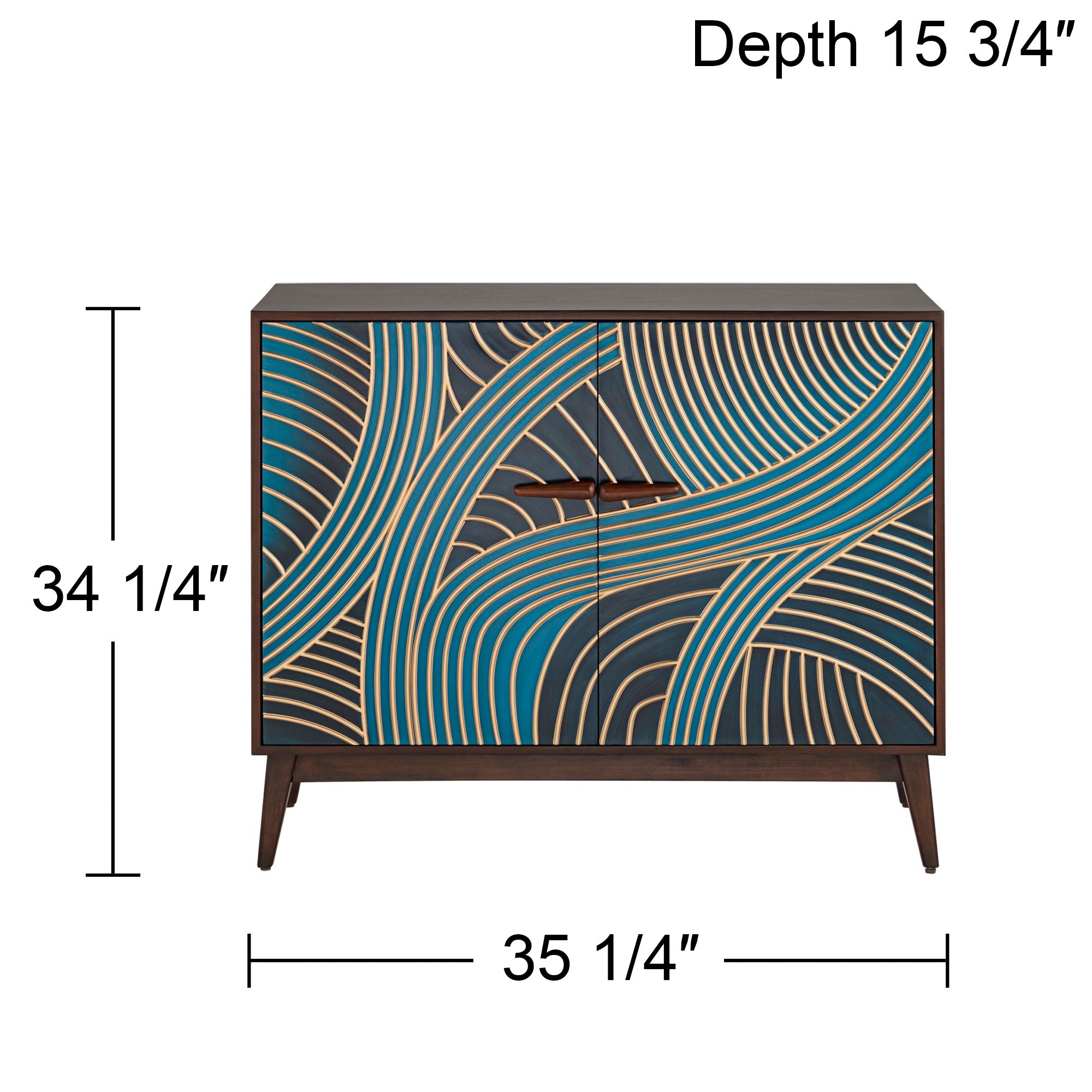 55 Downing Street Delilah 35 1/4" Wide Multicolor 2-Door Accent Chest in scene