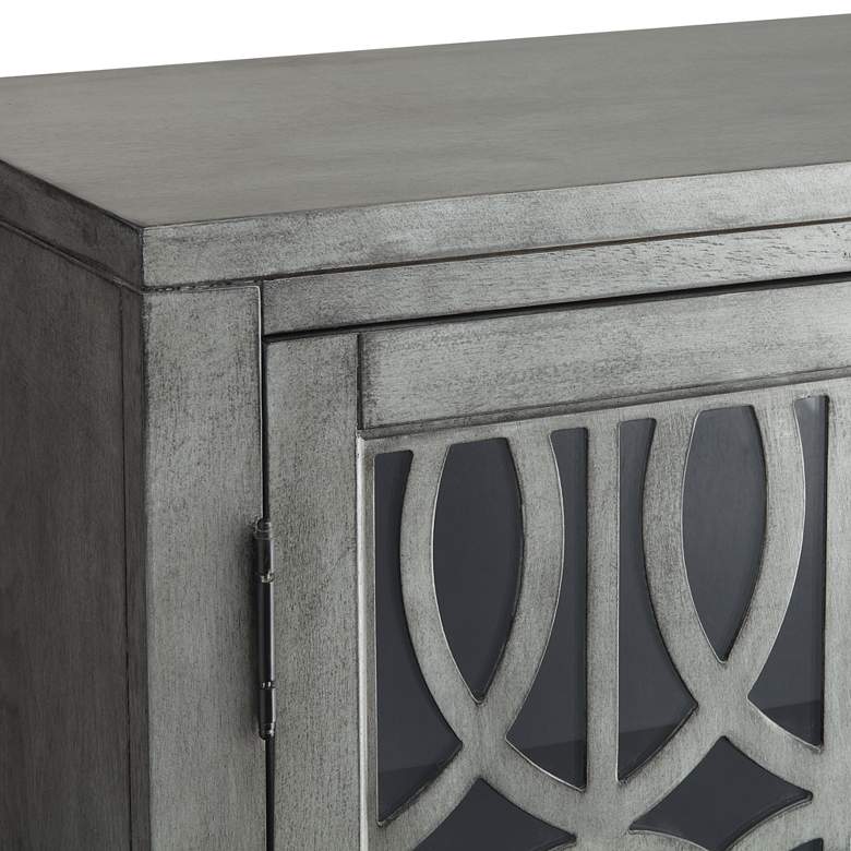 Image 3 55 Downing Street Elias 36 inch Wide Gray Wood 2-Shelf Decorative Cabinet more views