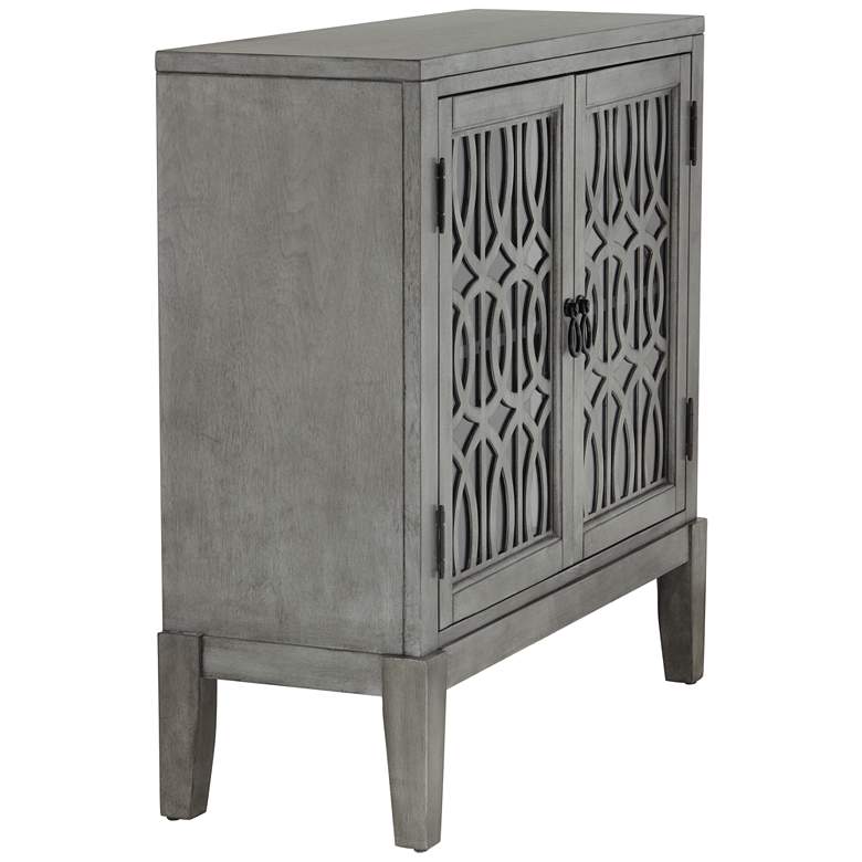Image 7 55 Downing Street Elias 36 inch Wide Gray Wood 2-Shelf Decorative Cabinet more views