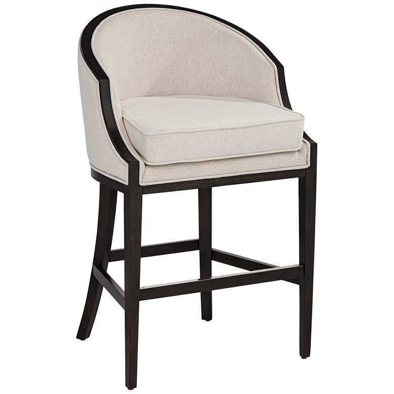 Image 2 55 Downing Street Jasper 31" High Oatmeal Fabric Bar Chair Stool