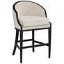 2_55 Downing Street Jasper 31" High Oatmeal Fabric Bar Chair Stool
