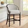 1_55 Downing Street Jasper 31" High Oatmeal Fabric Bar Chair Stool