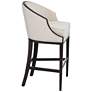 55 Downing Street Jasper 31" High Oatmeal Fabric Bar Chair Stool