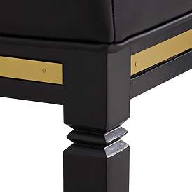 Image4 of 55 Downing Street Jaxon 26" High Black Faux Leather Counter Stool more views