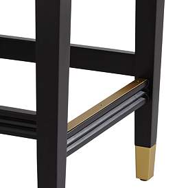 Image5 of 55 Downing Street Jaxon 26" High Black Faux Leather Counter Stool more views