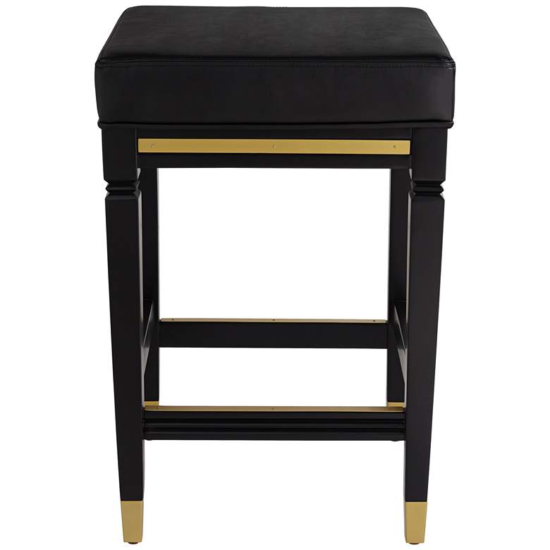 Image 7 55 Downing Street Jaxon 26" High Black Faux Leather Counter Stool more views