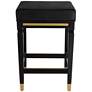 55 Downing Street Jaxon 26" High Black Faux Leather Counter Stool