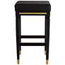7_55 Downing Street Jaxon 31 1/4" High Black Faux Leather Barstool more views