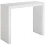 2_55 Downing Street Jessa 50" Wide Modern Gloss White Bar Table